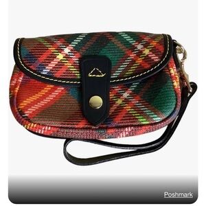 Mini Wristlet Plaid Pouch by Dooney and Bourke